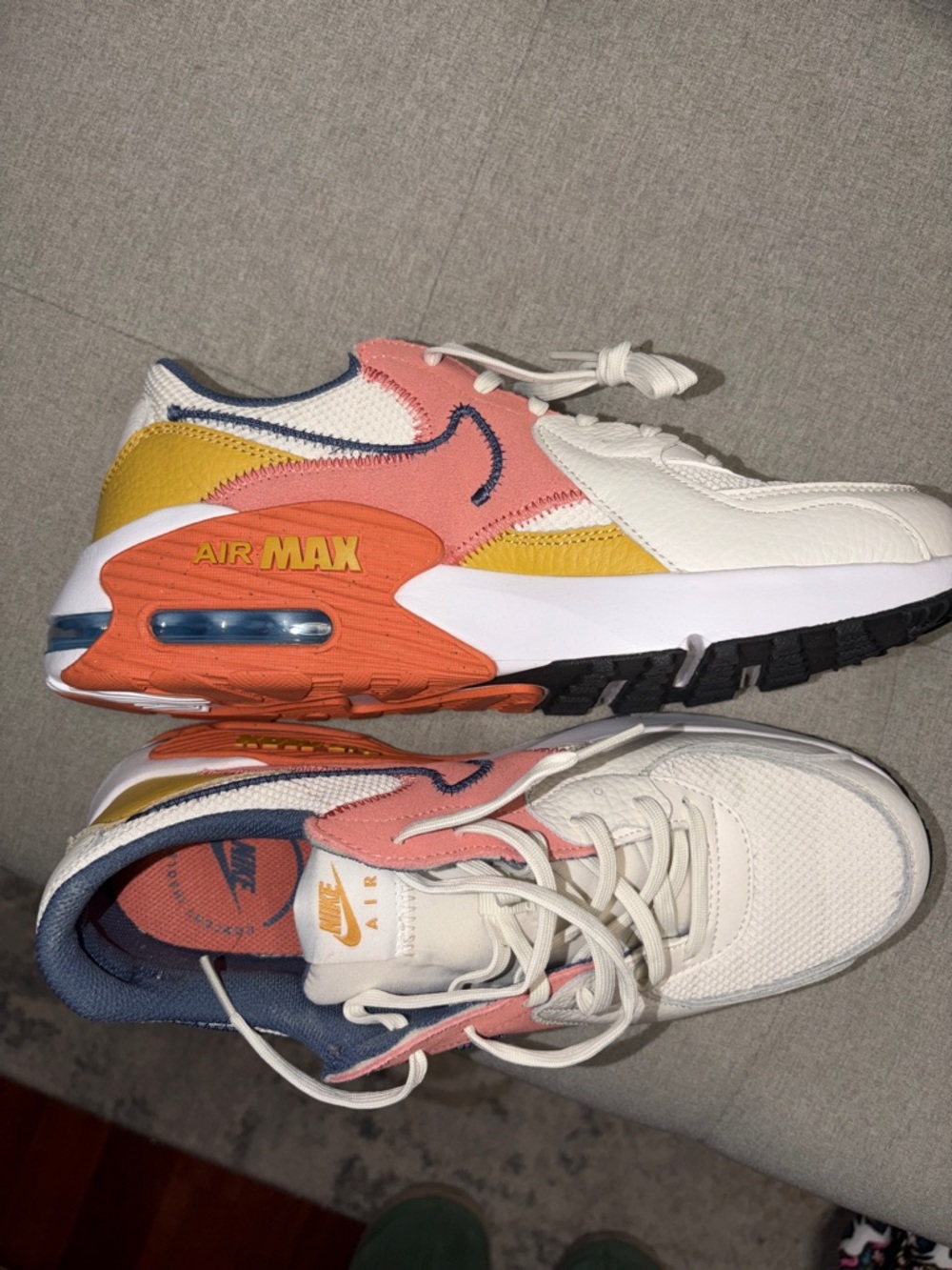 Nike Air Max Sneakers - White, Pink, Yellow, Orange, Blue